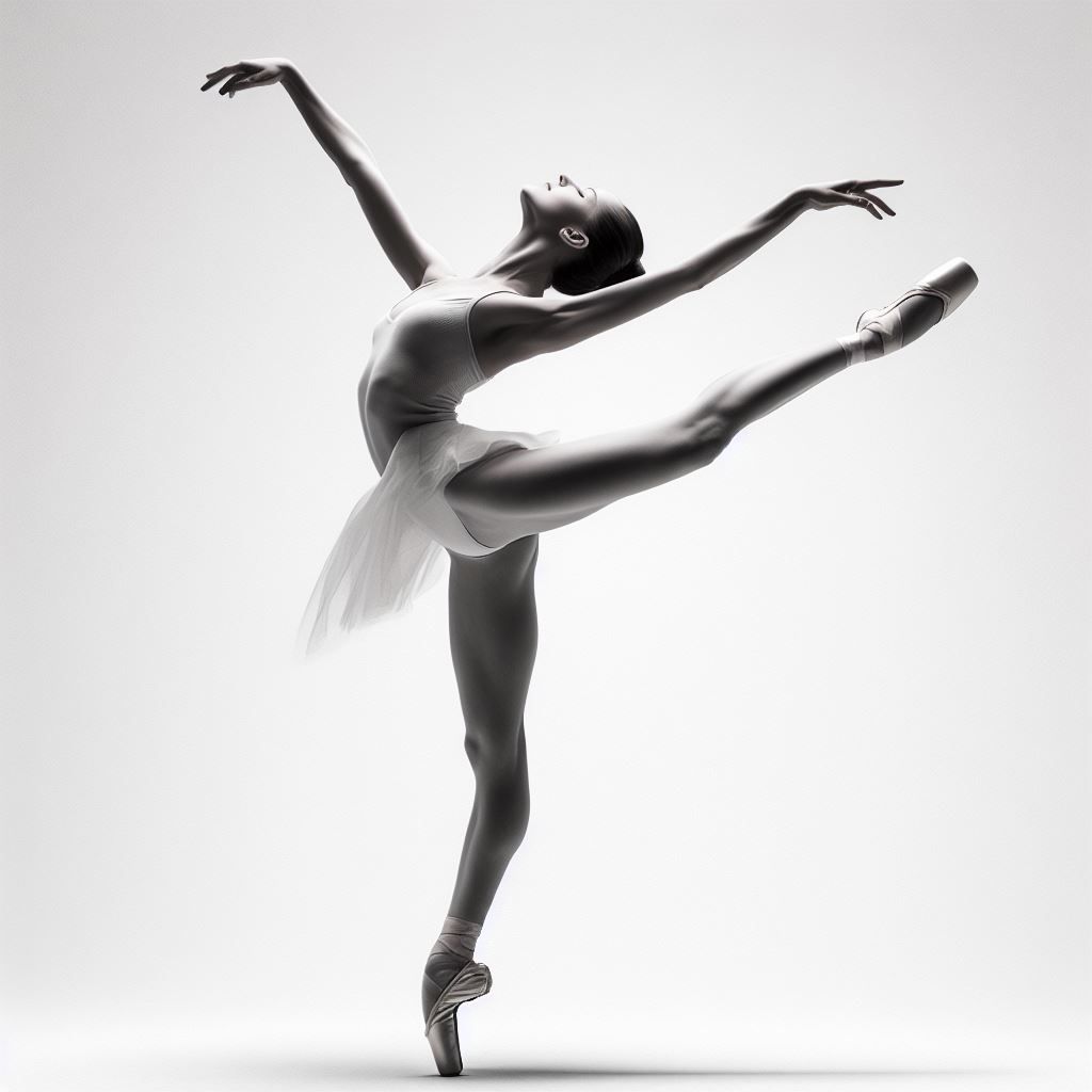 A ballet dancer showcasing exceptional athleticism and grace by dalle 3