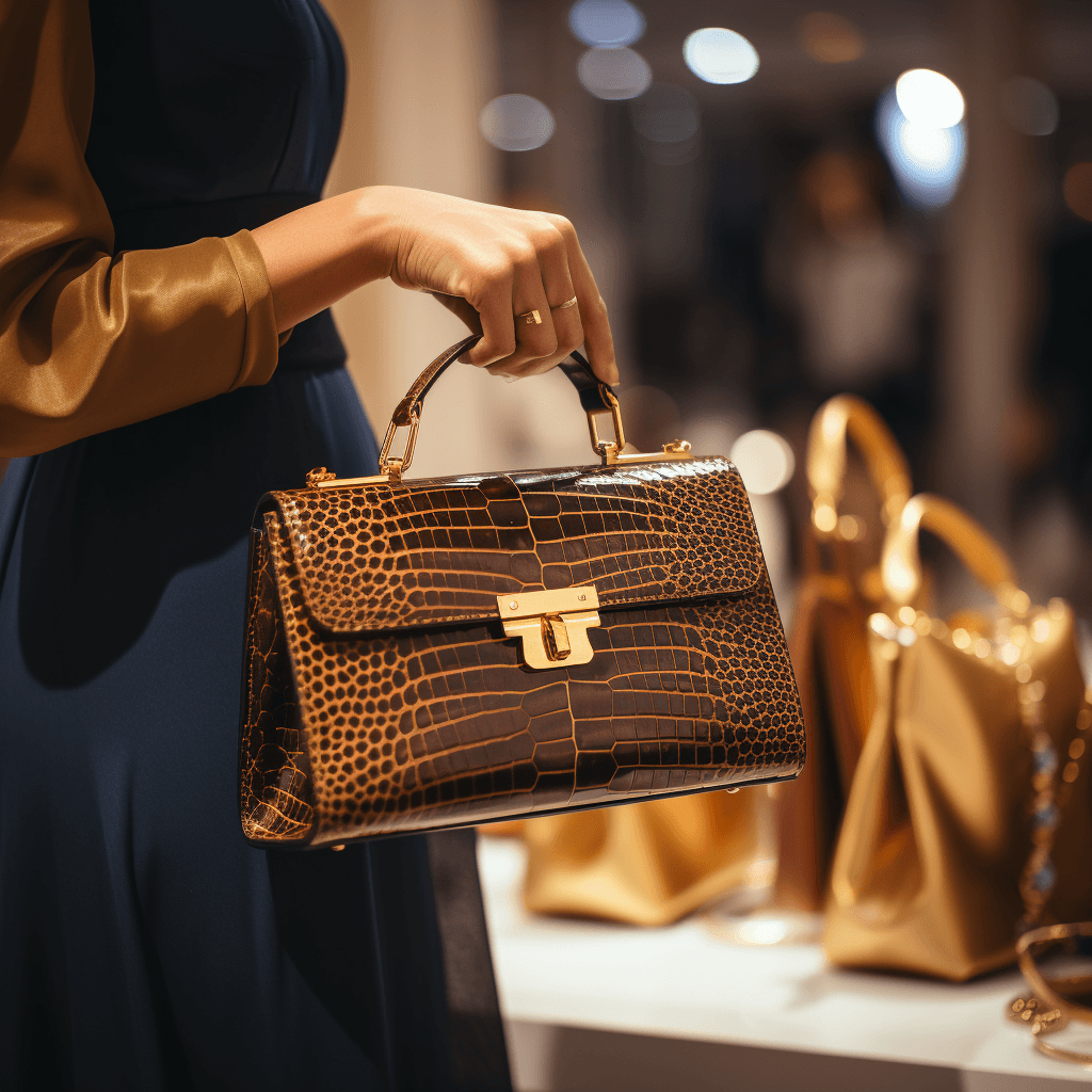 A close-up shot of a luxury handbag  by midjourney