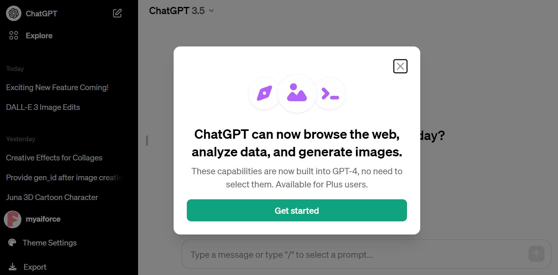 chatgpt new interface 1