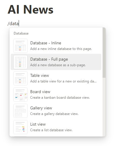 create database in notion 1
