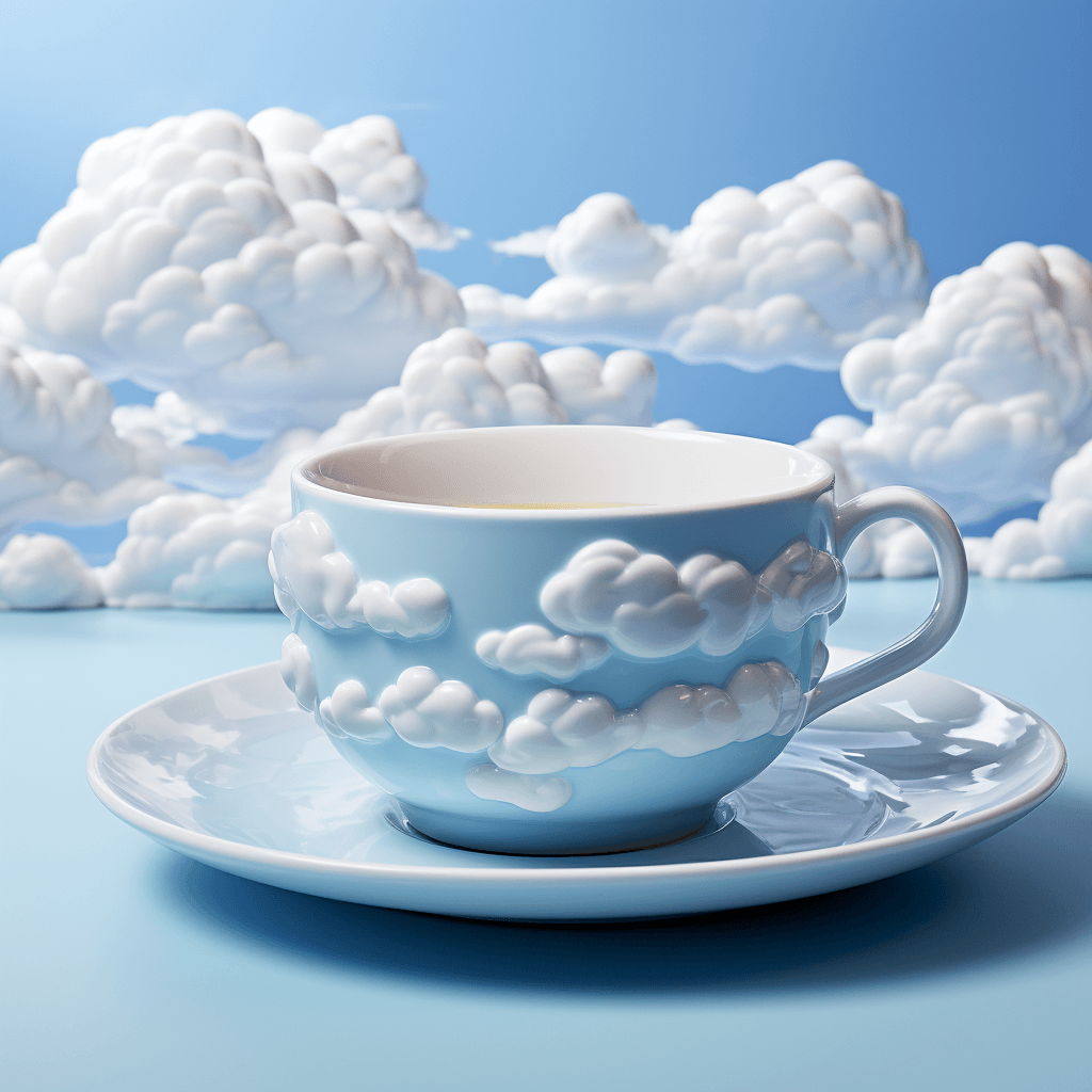 dainty porcelain teacup by midjourney