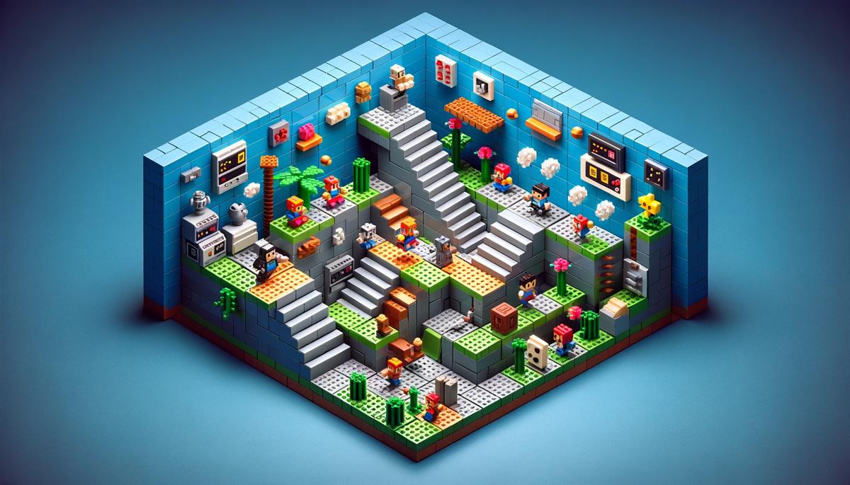 isometric lego 1 by dalle 3