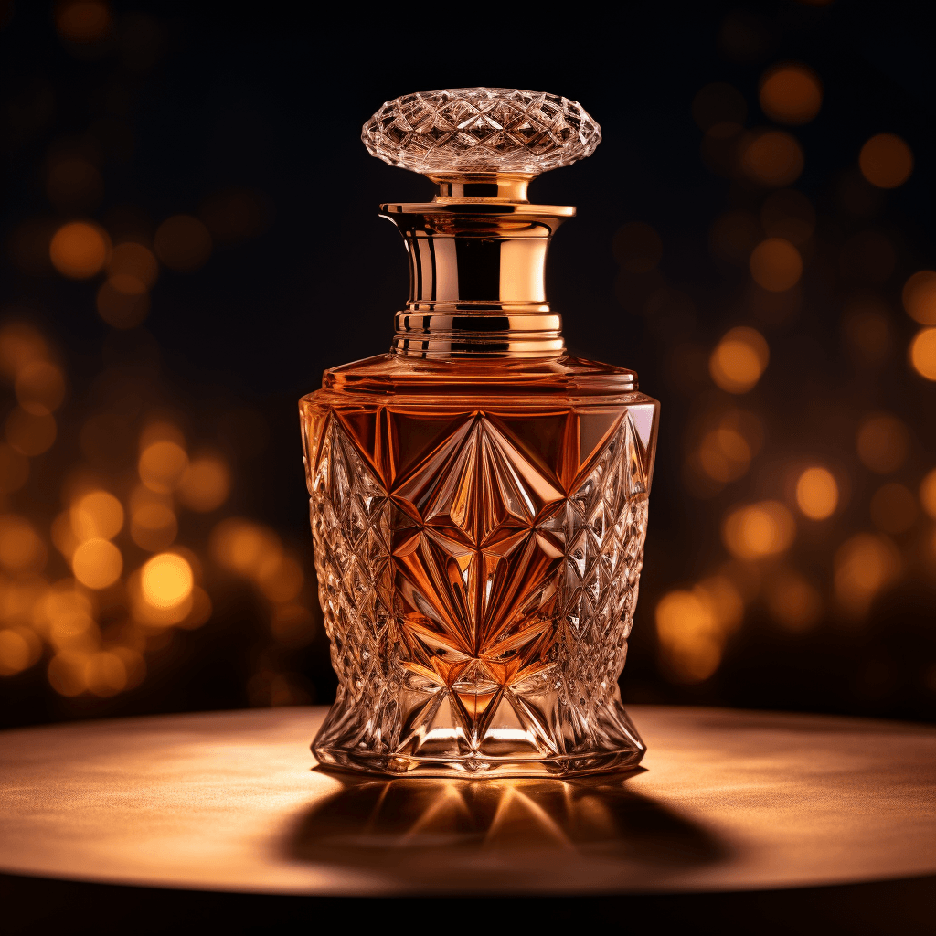 low key product photography of a high-end fragrance bottle by midjourney