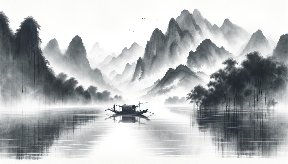 smudged chinese ink 1 painting