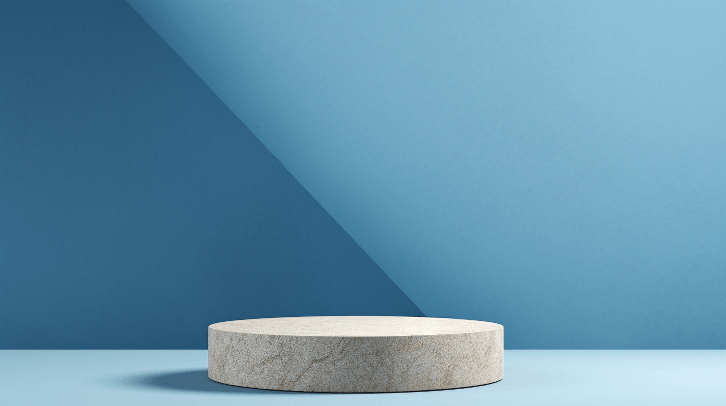 solitary thin stone product podium by midjourney